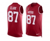 Nike San Francisco 49ers #87 Dwight Clark red Team Color Men's Stitched NFL Limited Tank Top Jersey