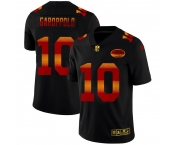 San Francisco 49ers #10 Jimmy Garoppolo Men's Black Nike Red Orange Stripe Vapor Limited NFL Jersey