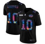 San Francisco 49ers #10 Jimmy Garoppolo Men's Nike Multi-Color Black 2020 NFL Crucial Catch Vapor Untouchable Limited Jersey