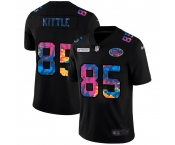 San Francisco 49ers #85 George Kittle Men's Nike Multi-Color Black 2020 NFL Crucial Catch Vapor Untouchable Limited Jersey