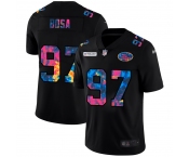 San Francisco 49ers #97 Nick Bosa Men's Nike Multi-Color Black 2020 NFL Crucial Catch Vapor Untouchable Limited Jersey