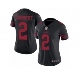 Women's Nike San Francisco 49ers #2 Blaine Gabbert Limited Black Rush NFL Jersey