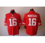 nike nfl jerseys san francisco 49ers #16 montana red[nike limited]