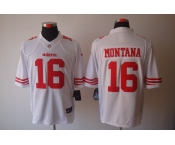 nike nfl jerseys san francisco 49ers #16 montana white[nike limited]