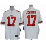nike nfl jerseys san francisco 49ers #17 jenkins white[nike limited]