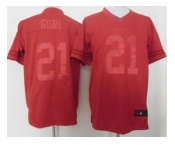 nike nfl jerseys san francisco 49ers #21 frank gore red [drenched limited]