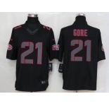 nike nfl jerseys san francisco 49ers #21 gore black[nike limited]