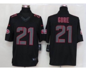 nike nfl jerseys san francisco 49ers #21 gore black[nike limited]