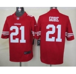 nike nfl jerseys san francisco 49ers #21 gore red[nike limited]