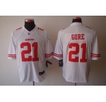 nike nfl jerseys san francisco 49ers #21 gore white[nike limited]