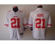nike nfl jerseys san francisco 49ers #21 gore white[nike limited]