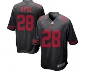 nike nfl jerseys san francisco 49ers #28 hyde black[nike limited]