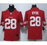 nike nfl jerseys san francisco 49ers #28 hyde red[nike Limited]
