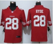 nike nfl jerseys san francisco 49ers #28 hyde red[nike Limited]