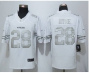 nike nfl jerseys san francisco 49ers #28 hyde white platinum[nike Limited]