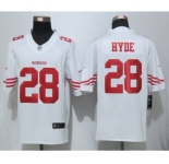 nike nfl jerseys san francisco 49ers #28 hyde white[nike Limited]