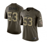 nike nfl jerseys san francisco 49ers #53 bowman army green[nike Limited Salute To Service]
