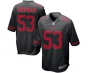 nike nfl jerseys san francisco 49ers #53 bowman black[nike limited]
