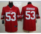 nike nfl jerseys san francisco 49ers #53 bowman red[nike limited]