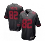 nike nfl jerseys san francisco 49ers #82 smith black[nike limited][smith]
