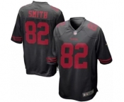 nike nfl jerseys san francisco 49ers #82 smith black[nike limited][smith]