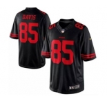 nike nfl jerseys san francisco 49ers #85 davis black[nike limited]
