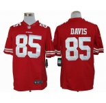 nike nfl jerseys san francisco 49ers #85 davis red[nike limited]