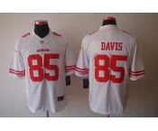 nike nfl jerseys san francisco 49ers #85 davis white[nike limited]