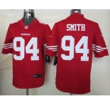 nike nfl jerseys san francisco 49ers #94 smith red[nike limited]