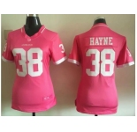 2015 Women Nike San Francisco 49ers #38 Jarryd Hayne Pink jerseys