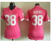2015 Women Nike San Francisco 49ers #38 Jarryd Hayne Pink jerseys