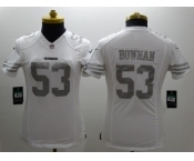 Nike Women San Francisco 49ers #53 NaVorro Bowman Platinum White Jerseys