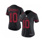 Women Nike San Francisco 49ers #10 Jimmy Garoppolo Limited Black Rush Vapor Untouchable NFL Jersey