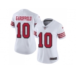 Women Nike San Francisco 49ers #10 Jimmy Garoppolo White Rush Stitched NFL Vapor Untouchable Limited Jersey
