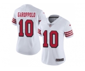 Women Nike San Francisco 49ers #10 Jimmy Garoppolo White Rush Stitched NFL Vapor Untouchable Limited Jersey
