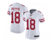 Women Nike San Francisco 49ers #18 Dante Pettis White Stitched NFL Vapor Untouchable Limited Jersey