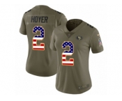 Women Nike San Francisco 49ers #2 Brian Hoyer Limited Olive USA Flag 2017 Salute to Service NFL Jersey