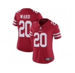 Women Nike San Francisco 49ers #20 Jimmie Ward Red Team Color Stitched NFL Vapor Untouchable Limited Jersey