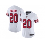 Women Nike San Francisco 49ers #20 Jimmie Ward White Rush Stitched NFL Vapor Untouchable Limited Jersey