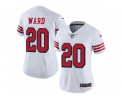 Women Nike San Francisco 49ers #20 Jimmie Ward White Rush Stitched NFL Vapor Untouchable Limited Jersey