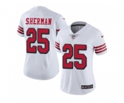 Women Nike San Francisco 49ers #25 Richard Sherman White Rush Stitched NFL Vapor Untouchable Limited Jersey