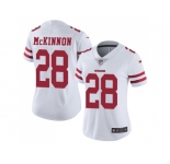Women Nike San Francisco 49ers #28 Jerick McKinnon White Stitched NFL Vapor Untouchable Limited Jersey