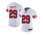 Women Nike San Francisco 49ers #29 Jaquiski Tartt White Rush Stitched NFL Vapor Untouchable Limited Jersey