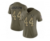 Women Nike San Francisco 49ers #44 Kyle Juszczyk Limited Olive Camo 2017 Salute to Service NFL Jersey