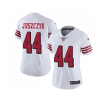 Women Nike San Francisco 49ers #44 Kyle Juszczyk White Rush Stitched NFL Vapor Untouchable Limited Jersey