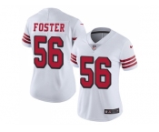 Women Nike San Francisco 49ers #56 Reuben Foster White Rush Stitched NFL Vapor Untouchable Limited Jersey