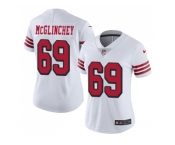Women Nike San Francisco 49ers #69 Mike McGlinchey White Rush Stitched NFL Vapor Untouchable Limited Jersey