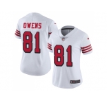 Women Nike San Francisco 49ers #81 Terrell Owens White Rush Stitched NFL Vapor Untouchable Limited Jersey