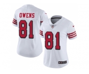 Women Nike San Francisco 49ers #81 Terrell Owens White Rush Stitched NFL Vapor Untouchable Limited Jersey