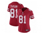 Women Nike San Francisco 49ers #81 Trent Taylor Red Team Color Vapor Untouchable Limited Player NFL Jersey